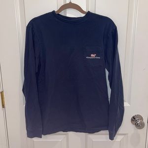 Navy Vineyard Vines Long Sleeve Tee